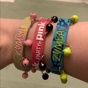 3  Zumba bracelets with mini jingle bells!